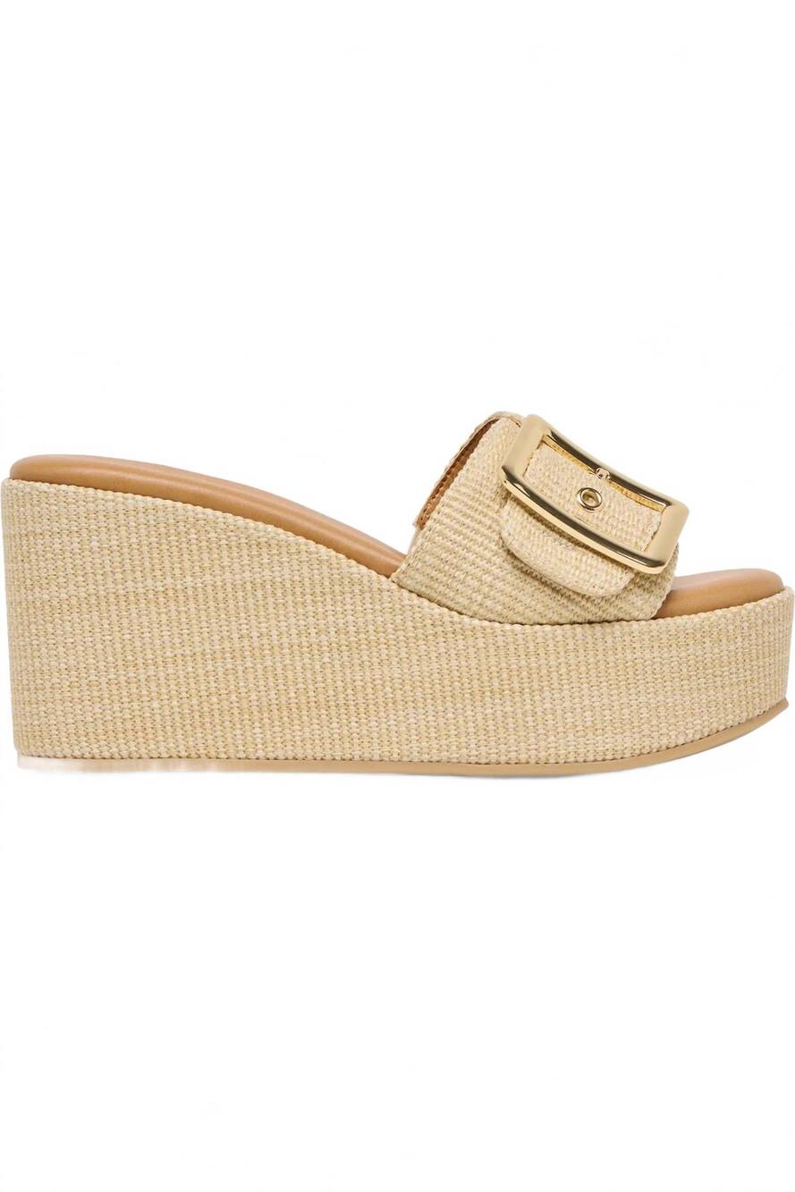 NEW DOLCE VITA women's jilian platform wedge sandal in light natural raffia